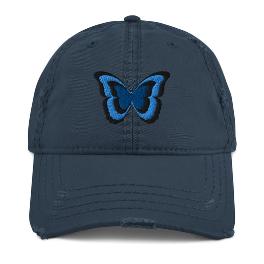 DEIVIED Dad-Hat im Used-Look Blue Butterfly